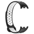 For Xiaomi Mi Band 8 Sports Two Color Silicone Watch Band(Black White)