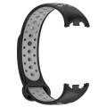 For Xiaomi Mi Band 8 Sports Two Color Silicone Watch Band(Black Grey)