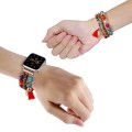 Beads Elephant Pendant Watch Band For Apple Watch 7 41mm(Colorful)