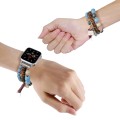 Beads Elephant Pendant Watch Band For Apple Watch 3 42mm(Blue)