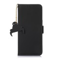 For Samsung Galaxy M54 5G Genuine Leather Magnetic RFID Leather Phone Case(Black)