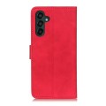 For Samsung Galaxy A25 5G Global KHAZNEH Retro Texture Horizontal Flip Leather Phone Case(Red)