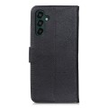 For Samsung Galaxy A25 5G Global KHAZNEH Cowhide Texture Horizontal Flip Leather Phone Case(Black)