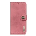 For Samsung Galaxy A55 5G KHAZNEH Cowhide Texture Horizontal Flip Leather Phone Case(Pink)