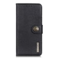For Samsung Galaxy A55 5G KHAZNEH Cowhide Texture Horizontal Flip Leather Phone Case(Black)