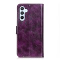 For Samsung Galaxy M34 5G Retro Crazy Horse Texture Horizontal Flip Leather Phone Case(Purple)