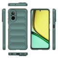 For Realme C67 4G Global Magic Shield TPU + Flannel Phone Case(Dark Green)