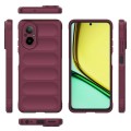 For Realme C67 4G Global Magic Shield TPU + Flannel Phone Case(Wine Red)