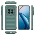 For Realme 12 Pro 5G / 12 Pro+ Magic Shield TPU + Flannel Phone Case(Dark Green)