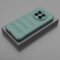 For Realme 12+ 5G Global Magic Shield TPU + Flannel Phone Case(Dark Green)