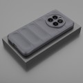 For Realme 12+ 5G Global Magic Shield TPU + Flannel Phone Case(Dark Grey)