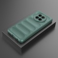 For Realme 12 5G Global Magic Shield TPU + Flannel Phone Case(Dark Green)