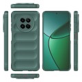 For Realme 12 5G Global Magic Shield TPU + Flannel Phone Case(Dark Green)