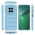 For Realme 12 5G Global Magic Shield TPU + Flannel Phone Case(Light Blue)