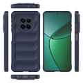 For Realme 12 5G Global Magic Shield TPU + Flannel Phone Case(Dark Blue)