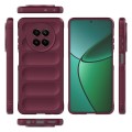 For Realme 12 5G Global Magic Shield TPU + Flannel Phone Case(Wine Red)