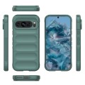 For Google Pixel 9 Pro 5G Magic Shield TPU + Flannel Phone Case(Dark Green)