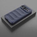 For Google Pixel 9 Pro 5G Magic Shield TPU + Flannel Phone Case(Dark Blue)