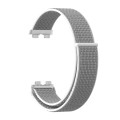 For Huawei Band 8 16mm Woven Nylon Loop Watch Band(Grey White)