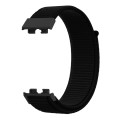 For Huawei Band 8 16mm Woven Nylon Loop Watch Band(Dark Black)