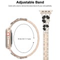 For Apple Watch SE 2023 40mm Petal Metal Diamond Watch Band(Rose Gold+Black)