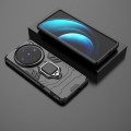 For vivo X100 Pro 5G Magnetic Ring Holder PC + TPU Phone Case(Black)