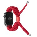 Stretch Plain Silicone Bean Watch Band For Apple Watch Ultra 49mm(Red)