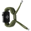 Stretch Plain Silicone Bean Watch Band For Apple Watch 8 41mm(Army Green)