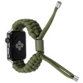 Stretch Plain Silicone Bean Watch Band For Apple Watch 6 40mm(Army Green)