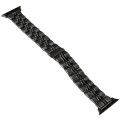 3-Beads Stripe Metal Watch Band For Apple Watch 8 41mm(Black)