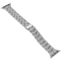 3-Beads Stripe Metal Watch Band For Apple Watch SE 2022 44mm(Silver)