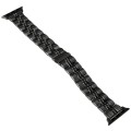 3-Beads Stripe Metal Watch Band For Apple Watch SE 2023 44mm(Black)