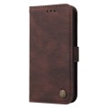 For Huawei nova 12 Skin Feel Life Tree Metal Button Leather Phone Case(Brown)