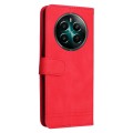 For Realme 12+ Skin Feel Life Tree Metal Button Leather Phone Case(Red)