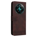For Realme 12+ Skin Feel Life Tree Metal Button Leather Phone Case(Brown)