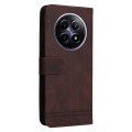 For Realme 12 5G Skin Feel Life Tree Metal Button Leather Phone Case(Brown)