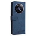 For Realme 12 5G Skin Feel Life Tree Metal Button Leather Phone Case(Blue)