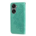 For Huawei nova 11 SE 7-petal Flowers Embossing Leather Phone Case(Green)