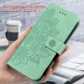 For Huawei Enjoy 70 7-petal Flowers Embossing Leather Phone Case(Green)