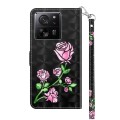 For Xiaomi 13T Pro 3D Painted Pattern Leather Phone Case(Rose)