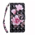 For Xiaomi 13T Pro 3D Painted Pattern Leather Phone Case(Pink Flower)