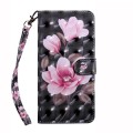 For Xiaomi Redmi Note 13 Pro 5G 3D Painted Pattern Leather Phone Case(Pink Flower)