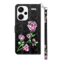 For Xiaomi Redmi Note 13 Pro+ 3D Painted Pattern Leather Phone Case(Rose)