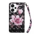 For Xiaomi Redmi Note 13 Pro+ 3D Painted Pattern Leather Phone Case(Pink Flower)