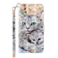 For Xiaomi Redmi 13C 3D Painted Pattern Leather Phone Case(Two Loving Cats)