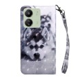 For Xiaomi Redmi 13C 3D Painted Pattern Leather Phone Case(Husky)