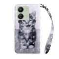 For Xiaomi Redmi 13C 3D Painted Pattern Leather Phone Case(Smile Cat)