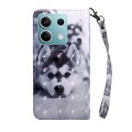For Xiaomi Redmi Note 13 5G 3D Painted Pattern Leather Phone Case(Husky)