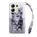 For Xiaomi Redmi Note 13 4G 3D Painted Pattern Leather Phone Case(Smile Cat)