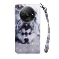 For Xiaomi Redmi A3 3D Painted Pattern Leather Phone Case(Husky)